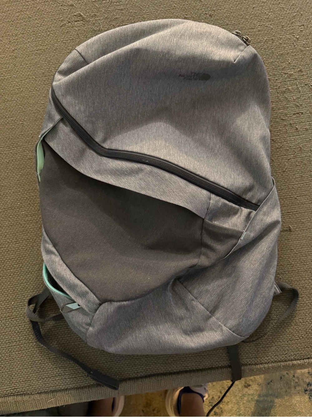 The North Face Gray and Black Backpack